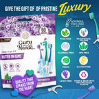 GuruNanda Mini cepillos de dientes desechables con pasta de dientes
