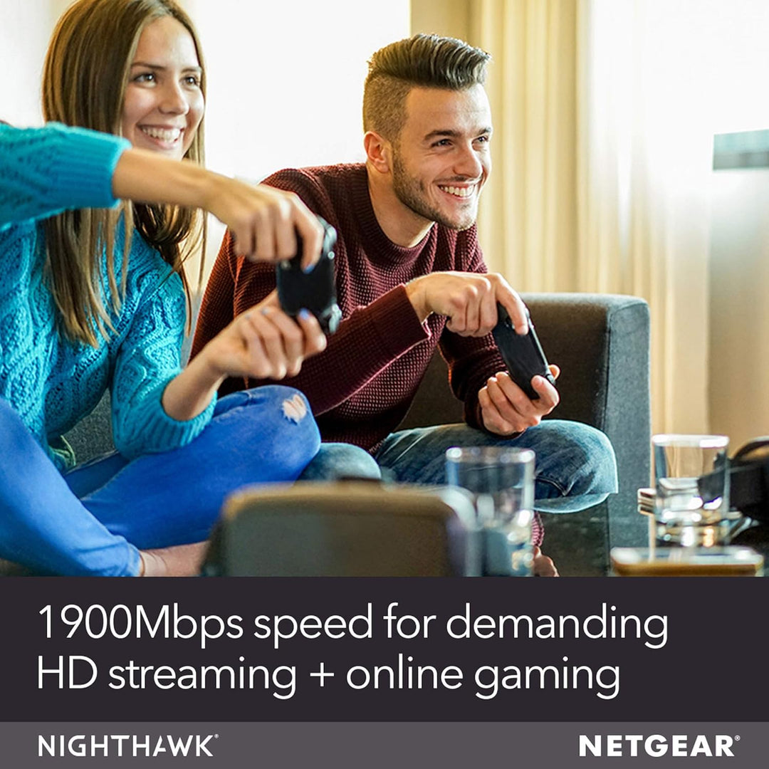 NETGEAR Nighthawk Router Wi-Fi inteligente (R6900P) - Velocidad ina...