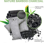12 paquetes de bolsas purificadoras de aire de bambú, bolsas de carbón activado absorbentes de olores, absorbentes de humedad, ambientador de aire natural para auto, desodorante para zapatos