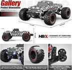 HAIBOXING Coches RC sin escobillas a escala 1/12 903A, 4X4 todoterreno Monster Truck con control remoto rápido de 55 KM/H de velocidad máxima, vehículos RC RTR de grado aficionado todo terreno para