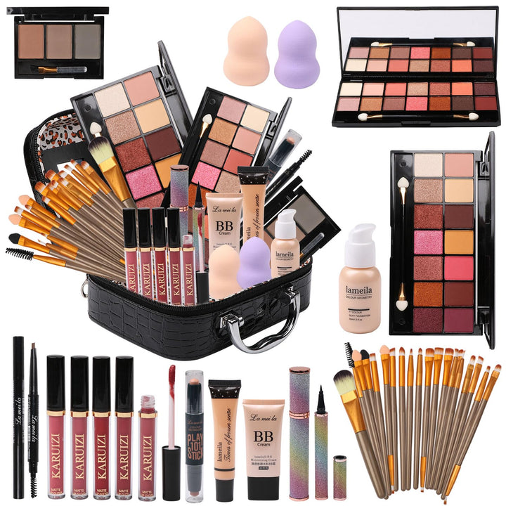 Kit de maquillaje todo en uno, kit completo multiusos esencial con...