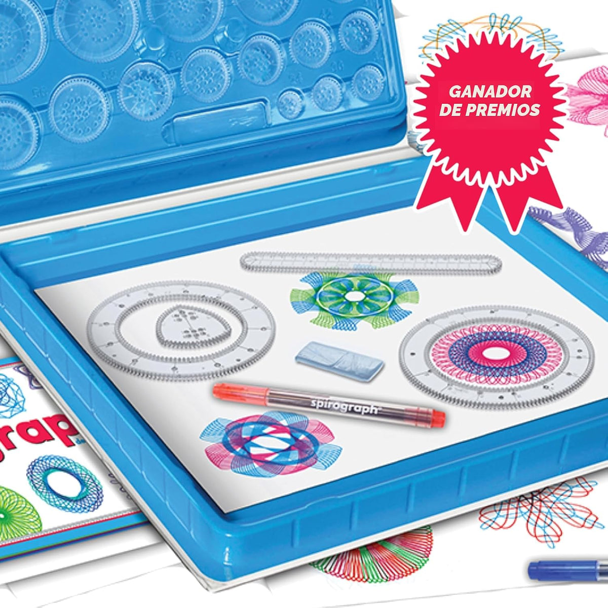 Spirograph — Set Deluxe — Kit de Dibujo de Arte en Espiral — La Forma Clásica de Hacer Innumerables Diseños Asombrosos — Para Niños de 8 Años en Adelante
