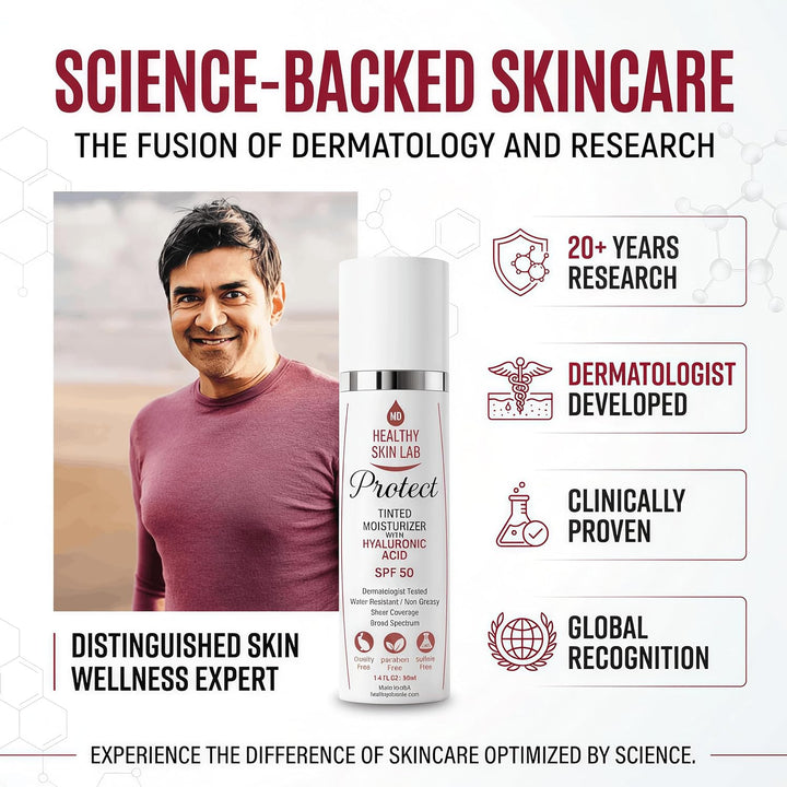 Healthy Skin Lab Protect - Hidratante tintado y protector solar min...