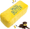 Bite Force Juguete para perros – Mantequilla salada de felpa grande, duradera y fuerte con chirriador, reforzada con Kevlar para masticadores agresivos.