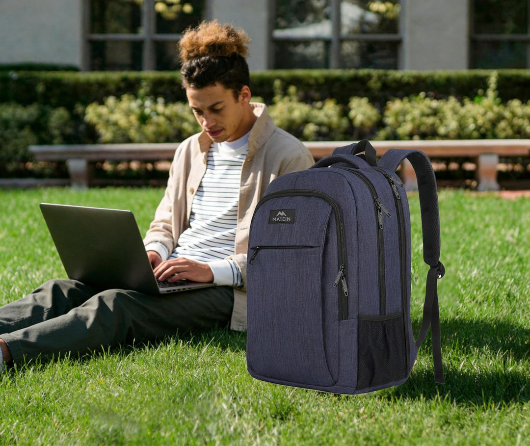 MATEIN - Mochila grande para universidad, mochila resistente para c...