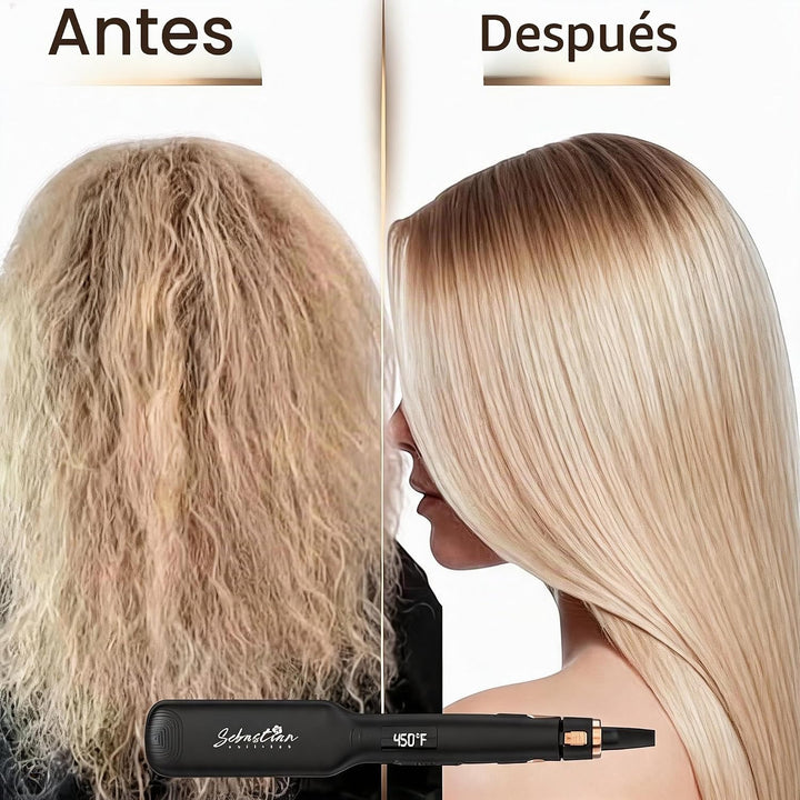 Plancha Placas Cerámica Titanio -Profesional 2 en 1 | Sebastian Hai...