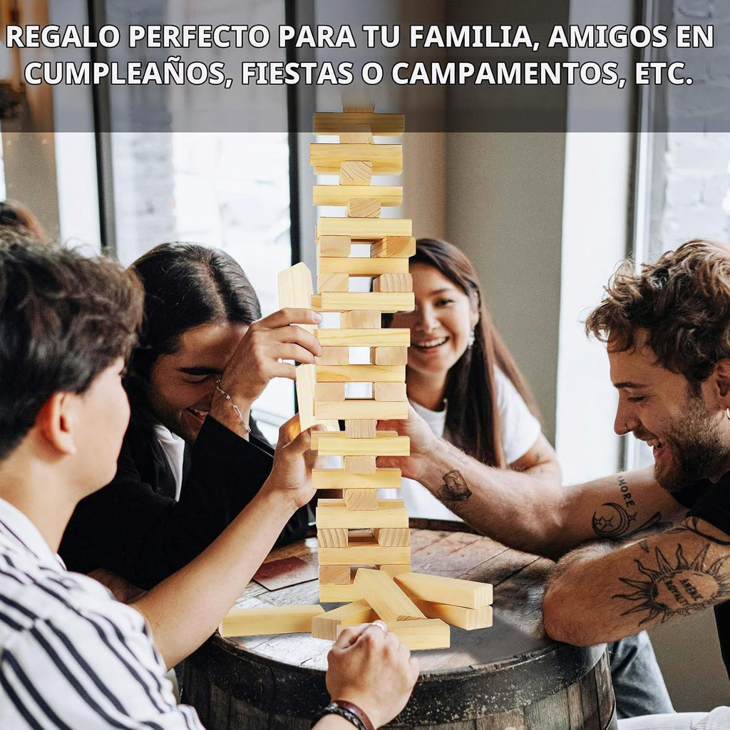Torre de caída de tamaño M, 66 bloques de 3.5 pies, juegos para