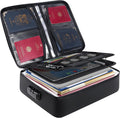 BALEINE Caja de Documentos Ignífuga con Cerradura, Bolsa de Documentos Ignífuga Portátil Impermeable Cajas de Archivos Ignífugas para Documentos, Caja Organizadora de Archivos para Papeleo Importante