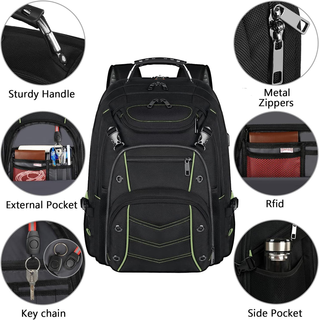 VECKUSON - Mochila para portátil de 18.4 pulgadas para hombres y mu...