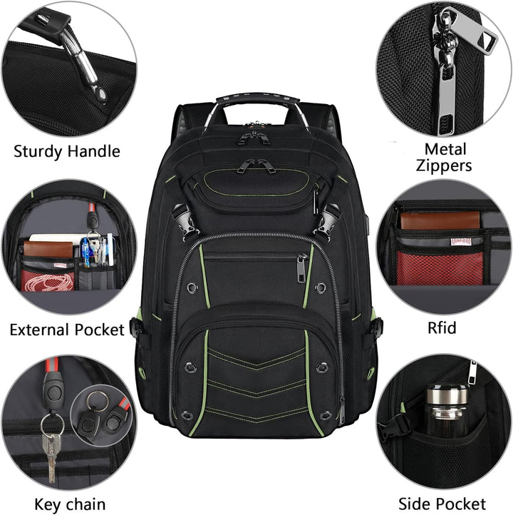 VECKUSON - Mochila para portátil de 18.4 pulgadas para hombres y mu...
