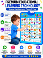 Just Smarty - Tabla interactiva de pared del alfabeto, ABC y 123, color
