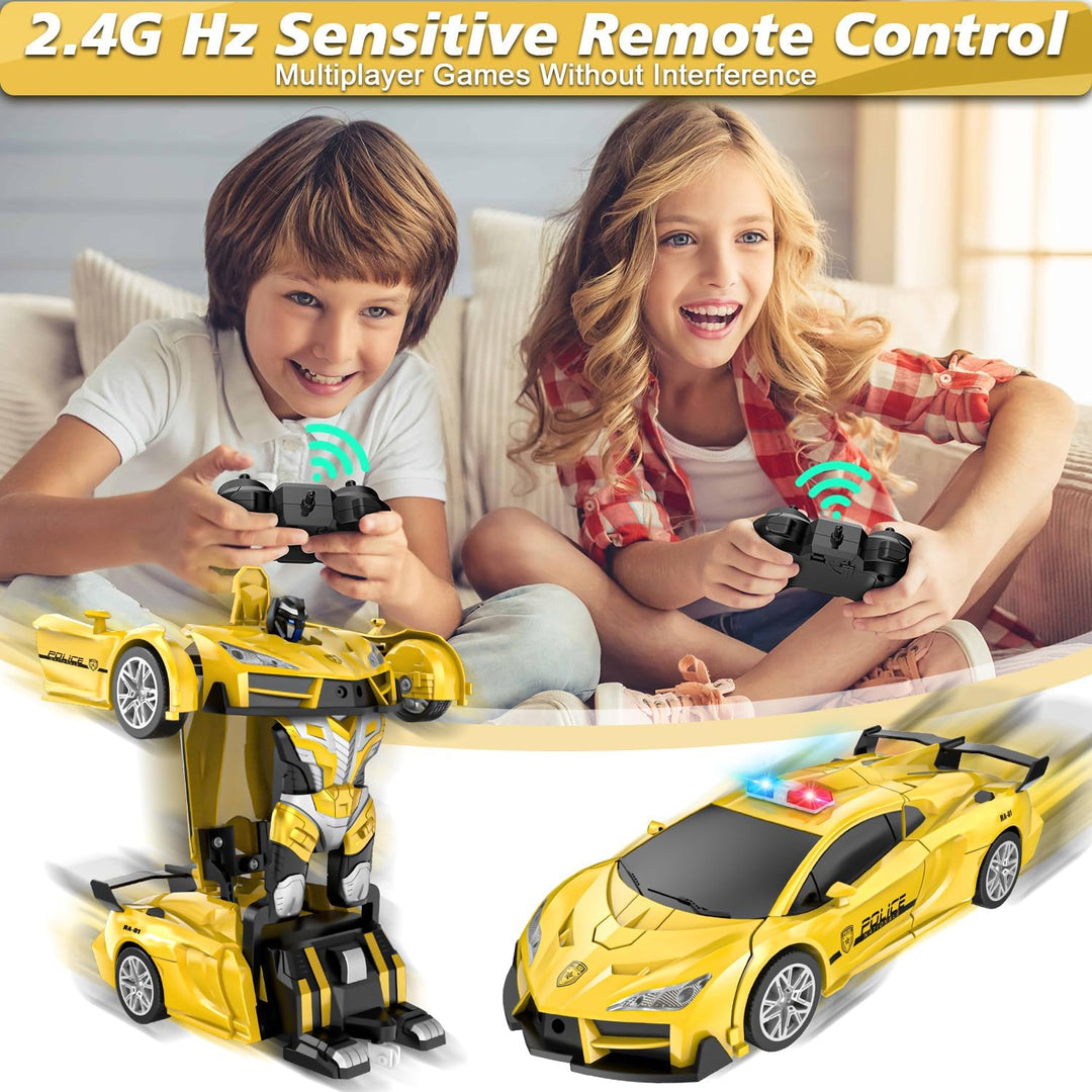 Febyhim - Auto a control remoto, juguetes de transformación con un...