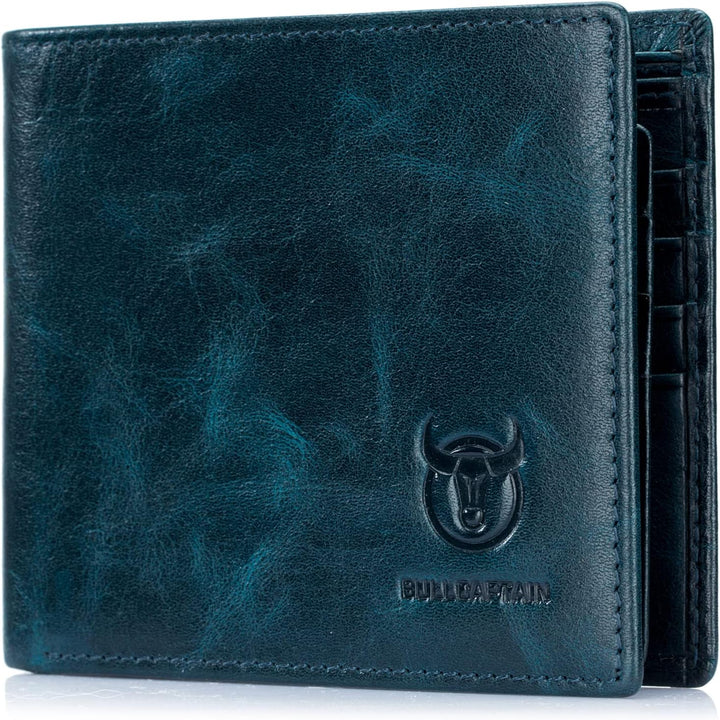 BULLCAPTAIN Carteras RFID para hombres, billetera delgada plegable...