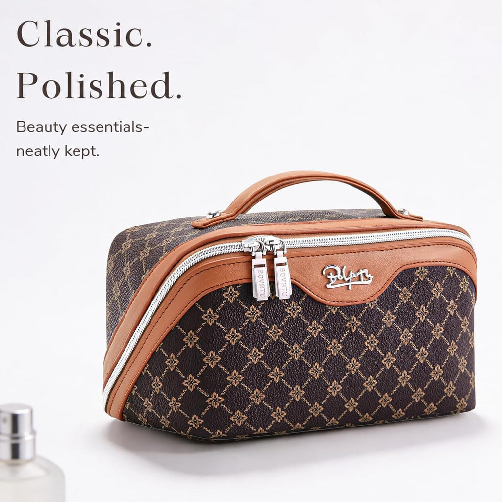 BOYATU - Bolsa de maquillaje de viaje para mujer: juego de 3 piezas