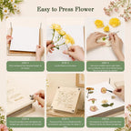 Aboofx Kit de prensado de flores de madera, 11 x 11 pulgadas