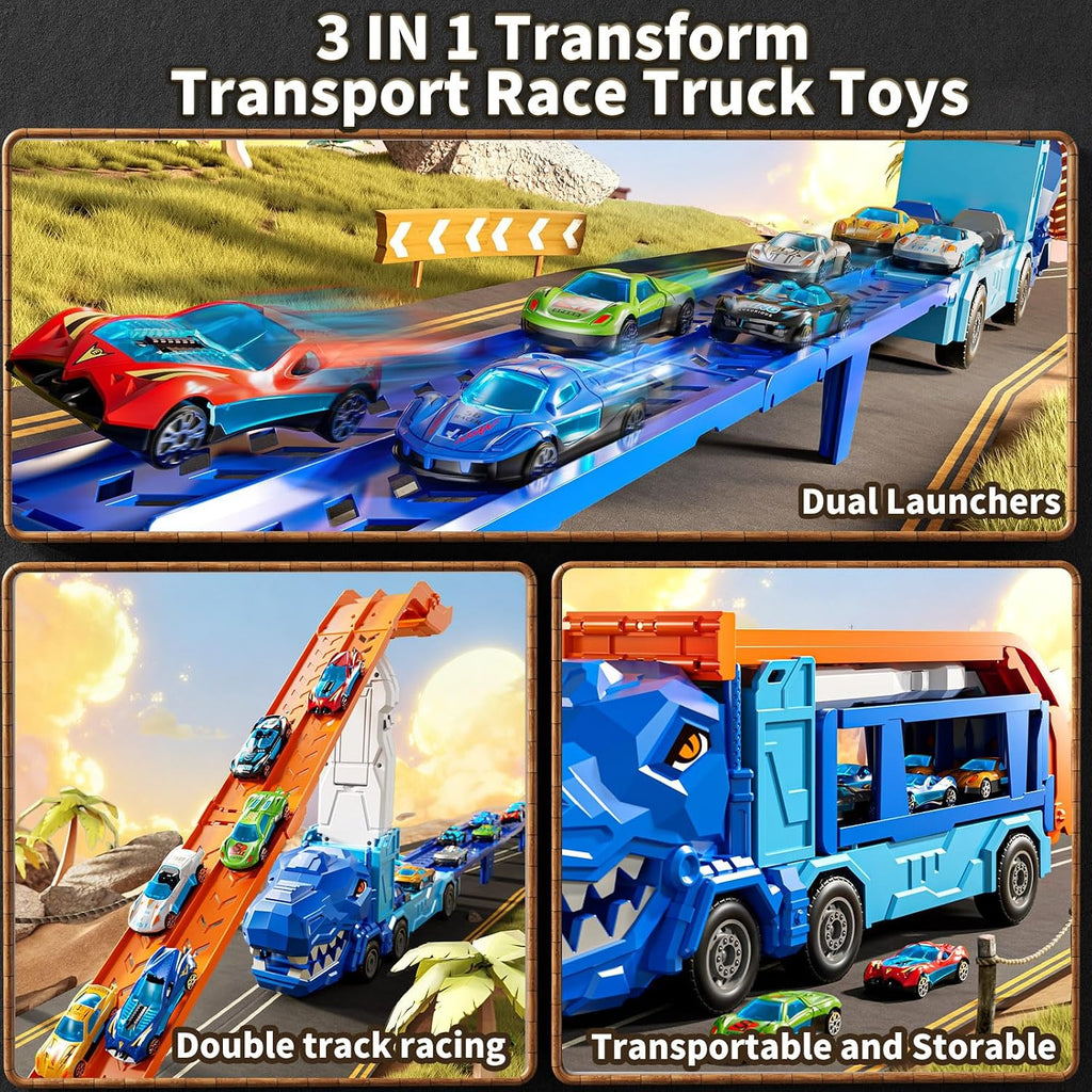 Juego de carriles de camiones para niños de 3, 4, 5, 6 años
