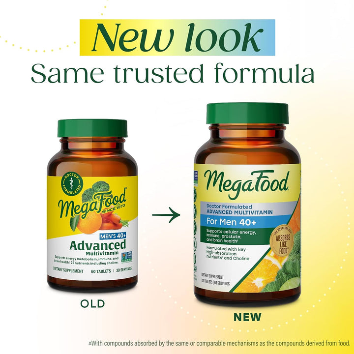 MegaFood Multivitamínico avanzado para hombres de 40+ - Formulado p...