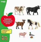 Schleich Farm World - Juego de 6 piezas de animales de granja - Niños a