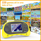 Juegos de mano para niños, videojuego retro de 16 bits con 220 jueg...
