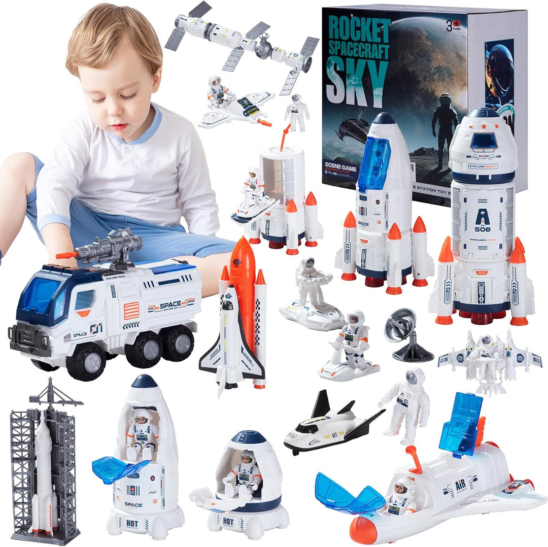 Wbzle Juguete astronauta de exploración espacial grande para niños,...