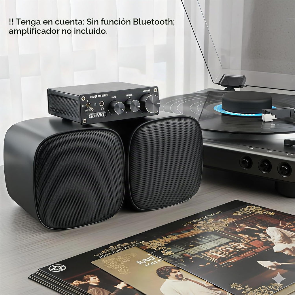 Altavoces pasivos para estantería Saiyin, necesita amplificador o receptor para funcionar