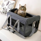Sherpa Original Deluxe Transportador de Mascotas para Viajes, Aprobado por Aerolíneas y con Garantía a Bordo - Gris Carbón, Mediano