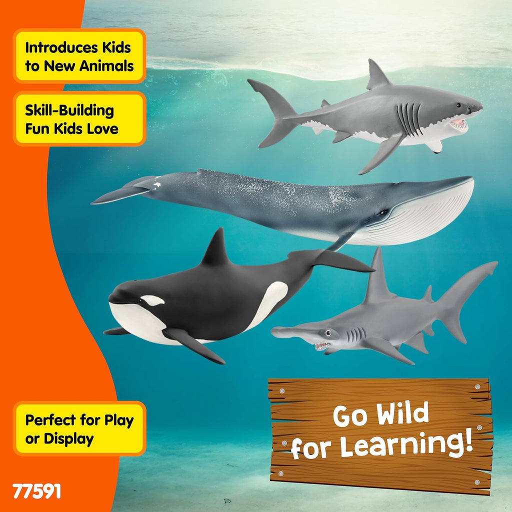 Schleich Wild Life - Juego de 4 animales oceánicos para niños a partir de 3