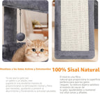 YOUPET - Árbol para gatos con poste rascador para gatos de interior, torre para gatos con tabla de rascar y bolas de juguete divertidas, torre de árbol para gatos con hamaca acogedora, gris