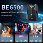 Adaptador USB WiFi 7 para PC de escritorio, BE6500 Tri-Band (2.4G/5G)