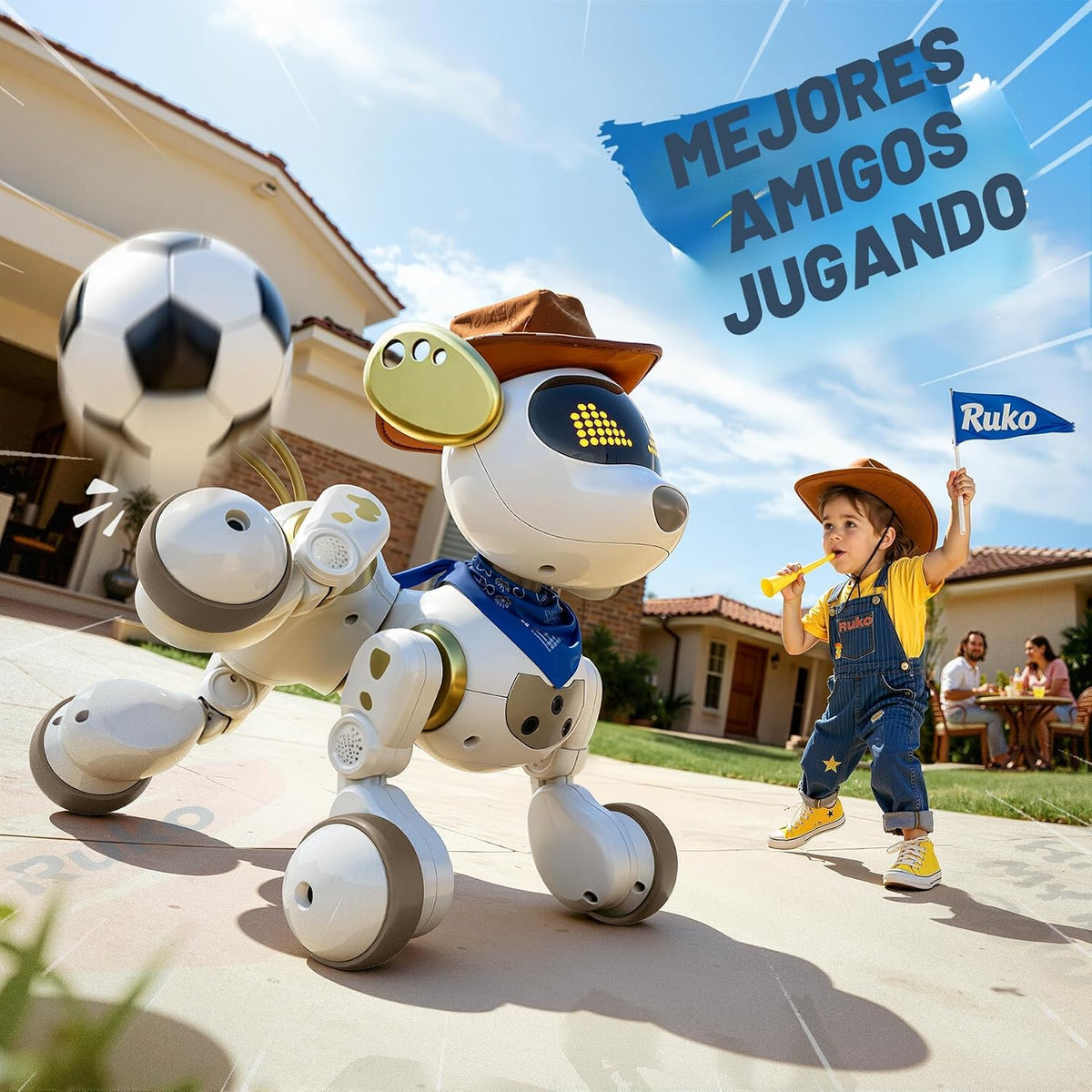 Ruko 18011 Robot Perro Inteligente, Interactivo Cachorro Mascota con 30