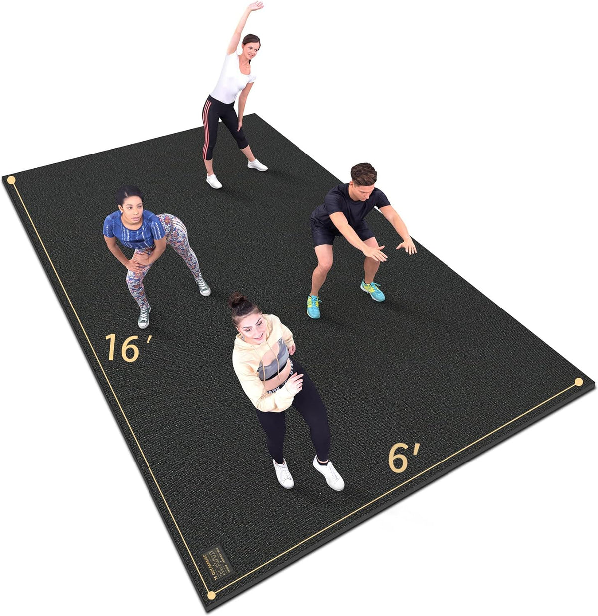 GXMMAT Esterilla de Ejercicio Extra Grande 16'x6'/12'x6'/10'x6'/8'x6' (7mm)