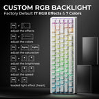 HITIME x XVX M67 Teclado inalámbrico 60% por ciento, teclado para j...