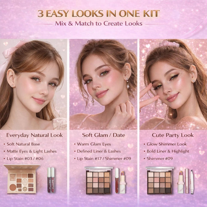 Kit de maquillaje todo en uno para mujeres y principiantes, juego d...