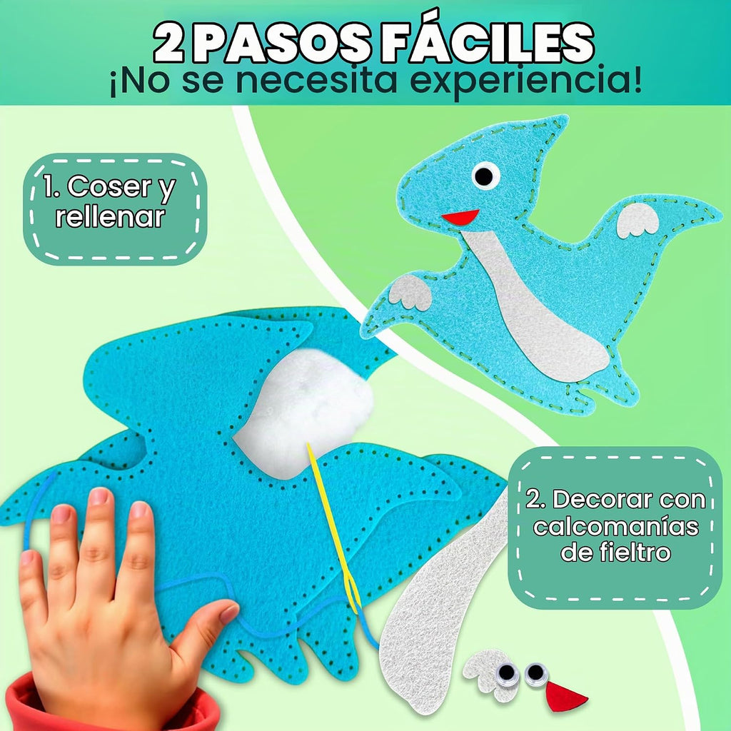 Kits de costura para niños de 5 a 8 a 12 años, kit de costura para