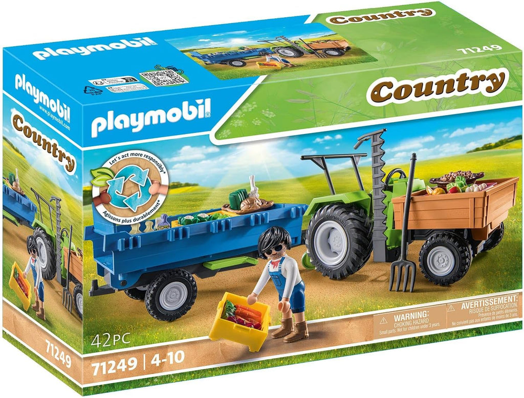 Playmobil Tractor cosechador con remolque