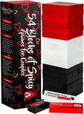 54 Bloques de Juegos Picantes para Parejas - Juegos Románticos para la Noche de Cita – Regalos de Noche de Cita de Torre de Bloques para Parejas