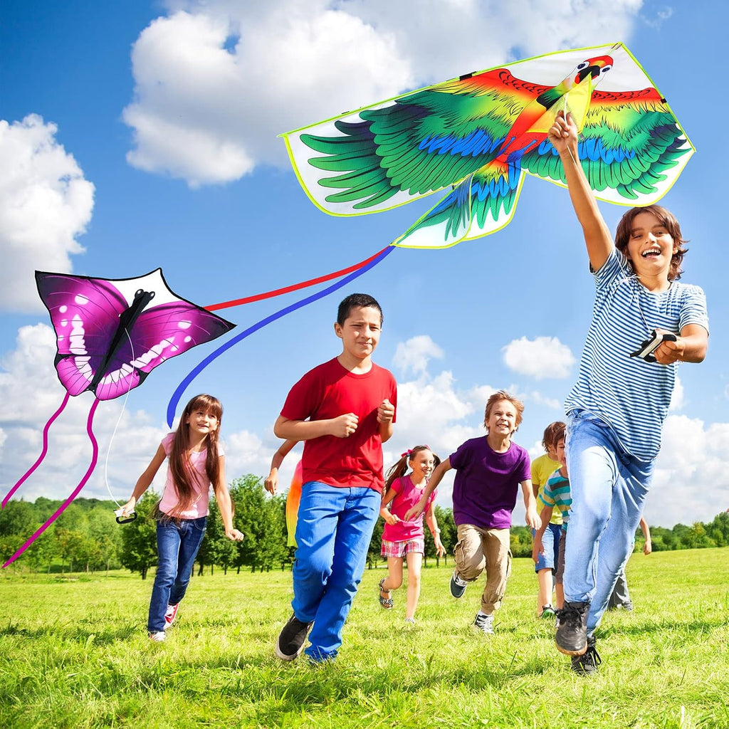 6 piezas de cometa grande para niños y adultos, juegos al aire libre