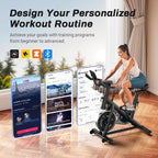 MERACH Bicicleta de ejercicio estática magnética para uso en casa con APP