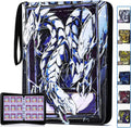 Carpeta de tarjetas coleccionables para tarjetas Y-G-O, álbum de tarjetas de 990 bolsillos con fundas compatible con tarjetas TCG, tarjetas TCG u otros soportes de tarjetas de tamaño estándar, dragón