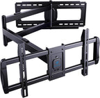 PERLESMITH Soporte de pared de brazo largo para televisores de 42 a 90 pulgadas, soporte de pared de TV de movimiento completo con brazo articulado de extensión de 42.72 pulgadas, giratorio e