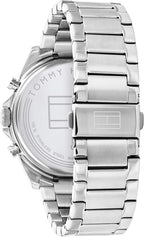 Tommy Hilfiger Reloj para hombre – Cuarzo Multifunción, caja de acero inoxidable de 1.732 in, esfera de esqueleto, pulsera de eslabones – Reloj de vestir para hombre
