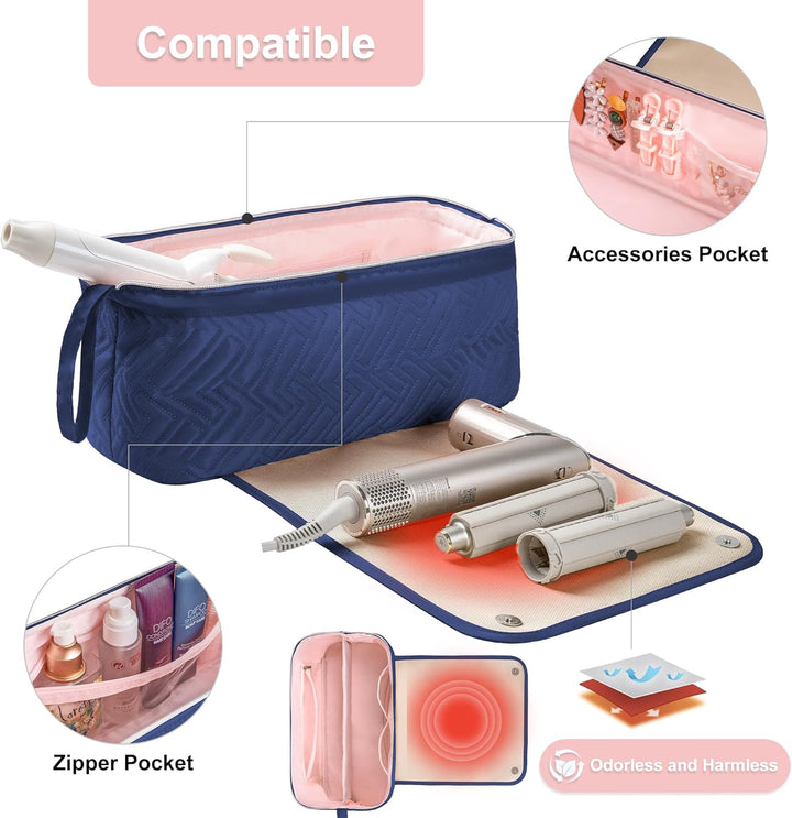 Leudes Bolsa de Viaje para Herramientas de Cabello para Mujeres Res...