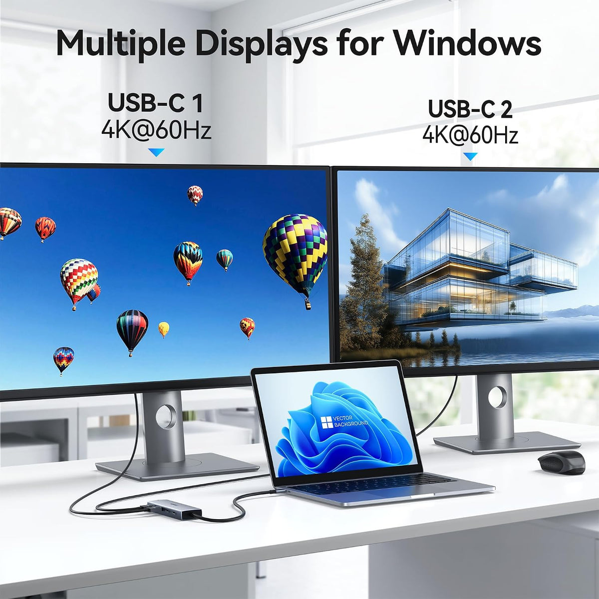 ABIWAZY, hub USB de 5 puertos