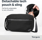 Targus Maletín técnico 3 en 1 Work+ de 13 a 14 pulgadas, maletín modular para laptop con correa de bolsa de tecnología desmontable, protección de 360 para laptop, cremalleras antirrobo, correa para