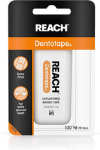 Reach Cinta de dentotape encerada, sin sabor, 100 yardas, 1 unidad (paquete de 2)