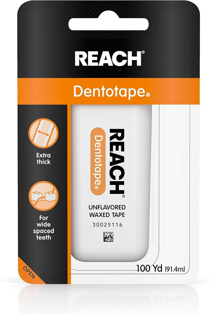 Reach Cinta de dentotape encerada, sin sabor, 100 yardas, 1 unidad...