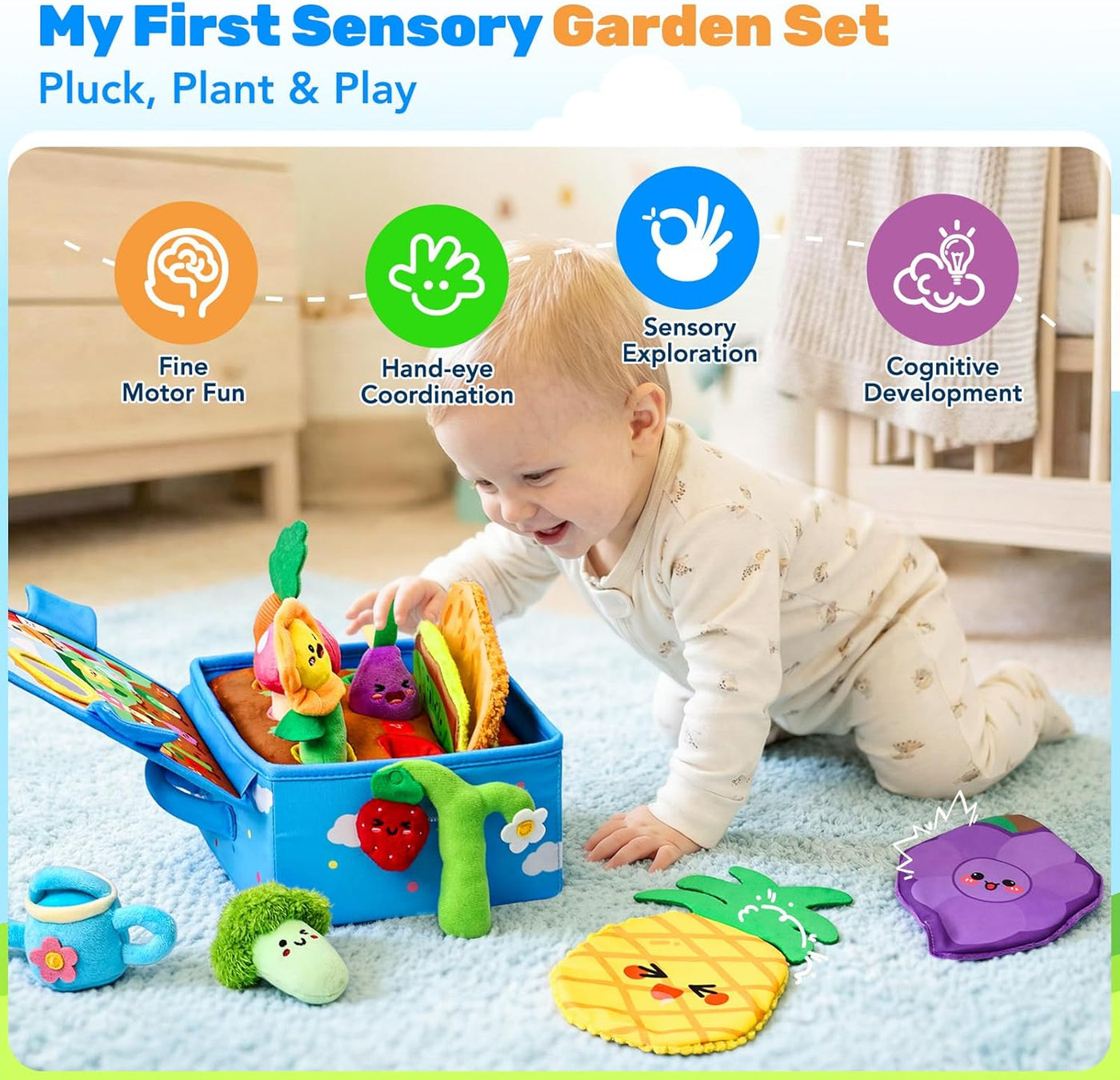 Juguetes para bebés de 6 a 12 meses Montessori Sensory