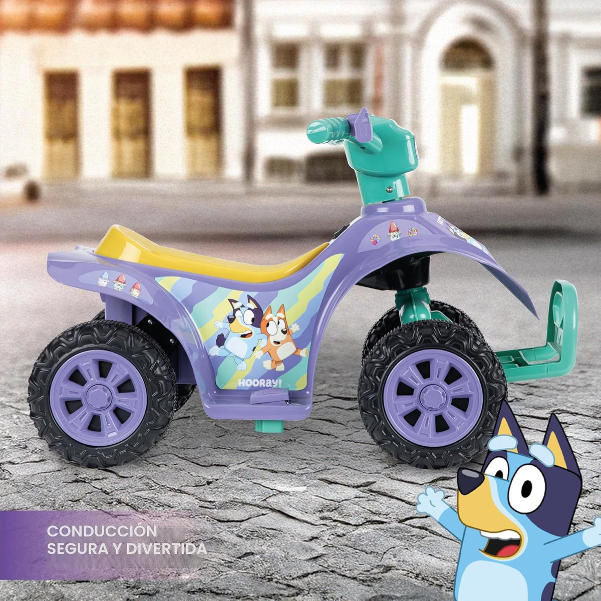 Bluey - ATV de 6 V para niños con batería recargable, para edades de 2 a 3 años