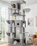 Globlazer Árbol para Gatos Grande, Torre de Escalada de 80 pulgadas de altura, F80F, Gris Claro