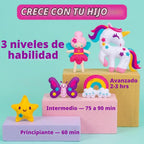 CRAFTSBEE Kids Sewing Kit Ages 7-12, Make 5 Large Unicorn Felt Plushies